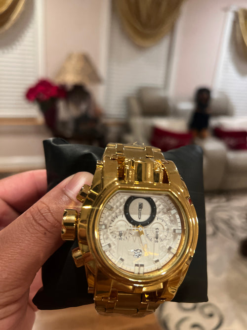 14k Gold Oversized Watch